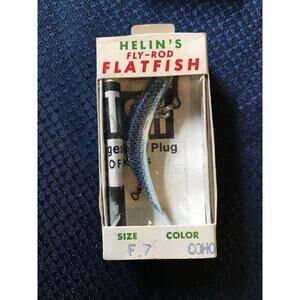 Helins Flat Fish Fly Rod Lure New F-7 Coho Vintage